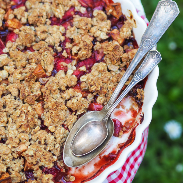 RECETTE CRUMBLE POMMES FRAISES